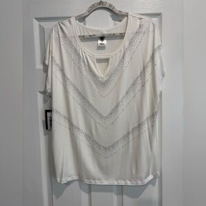 Vocal Brand Rhinestone Embellish- Years Ahead Top, Size Medium. NWT